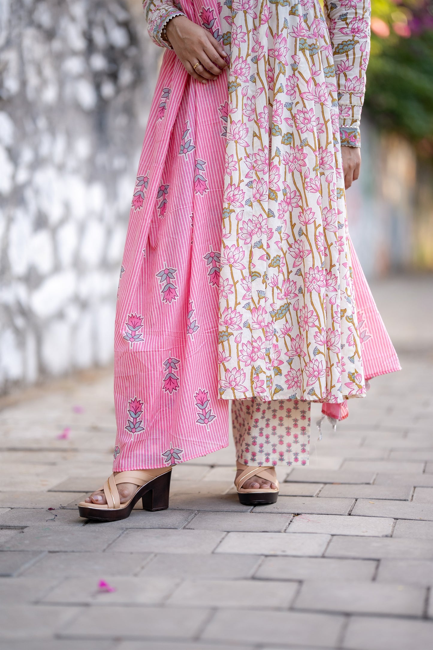 Pushpika Anarkali Cotton Suit Set