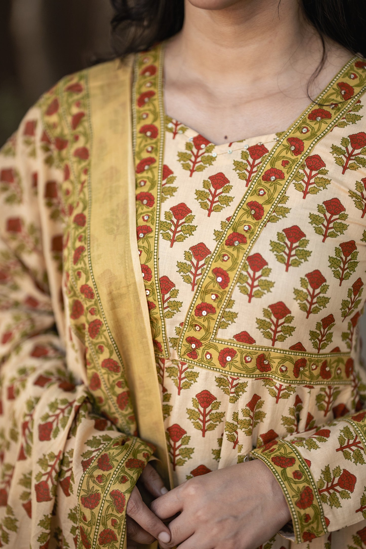 Gauhar Cotton Anarkali Suit Set