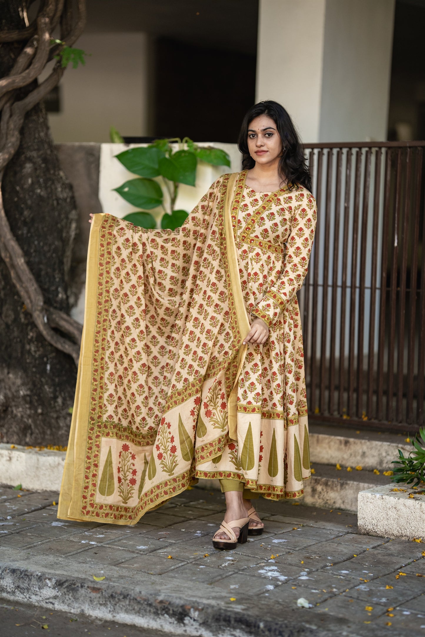 Gauhar Cotton Anarkali Suit Set