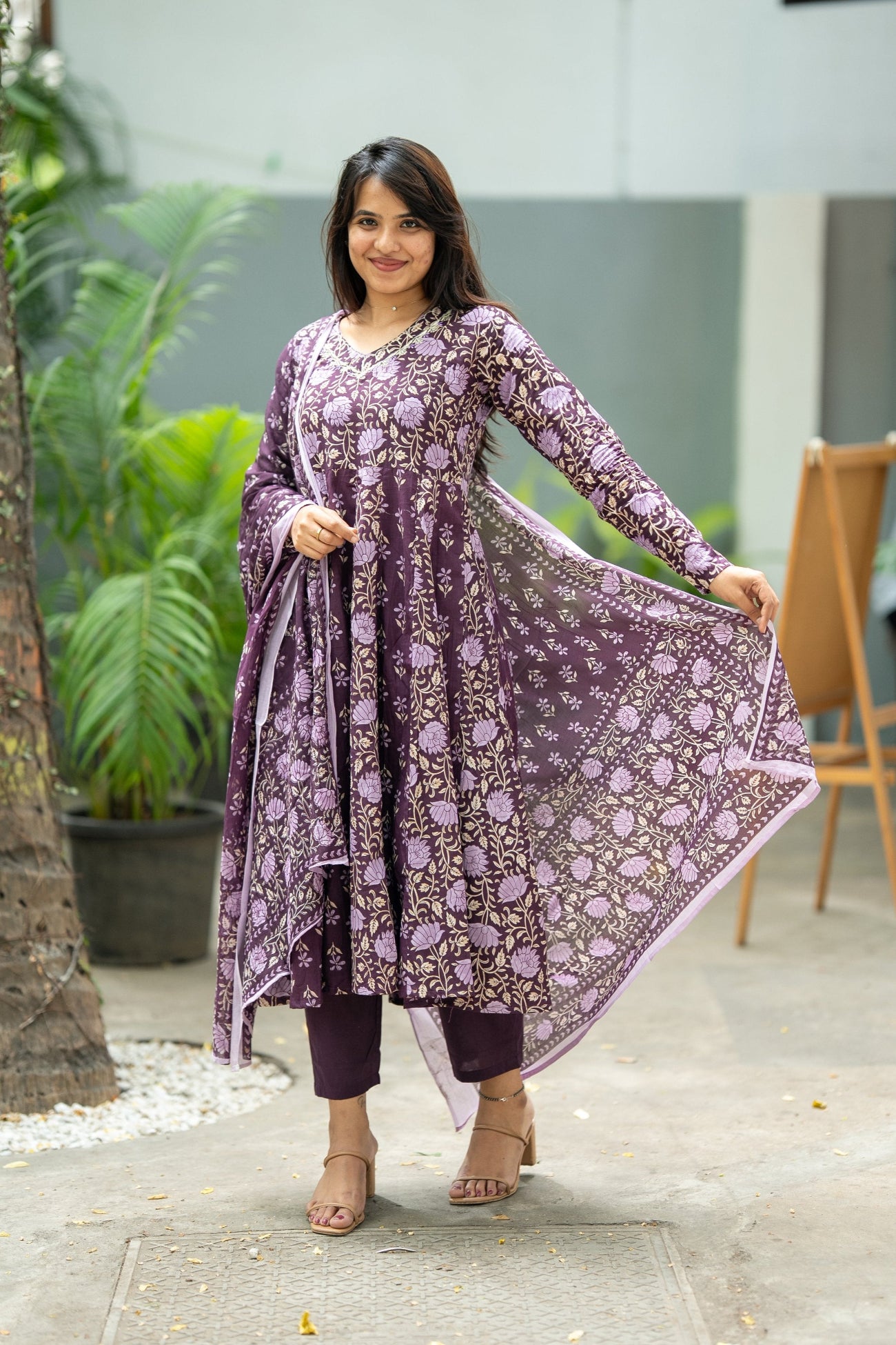 Murraya Cotton Anarkali Suit Set