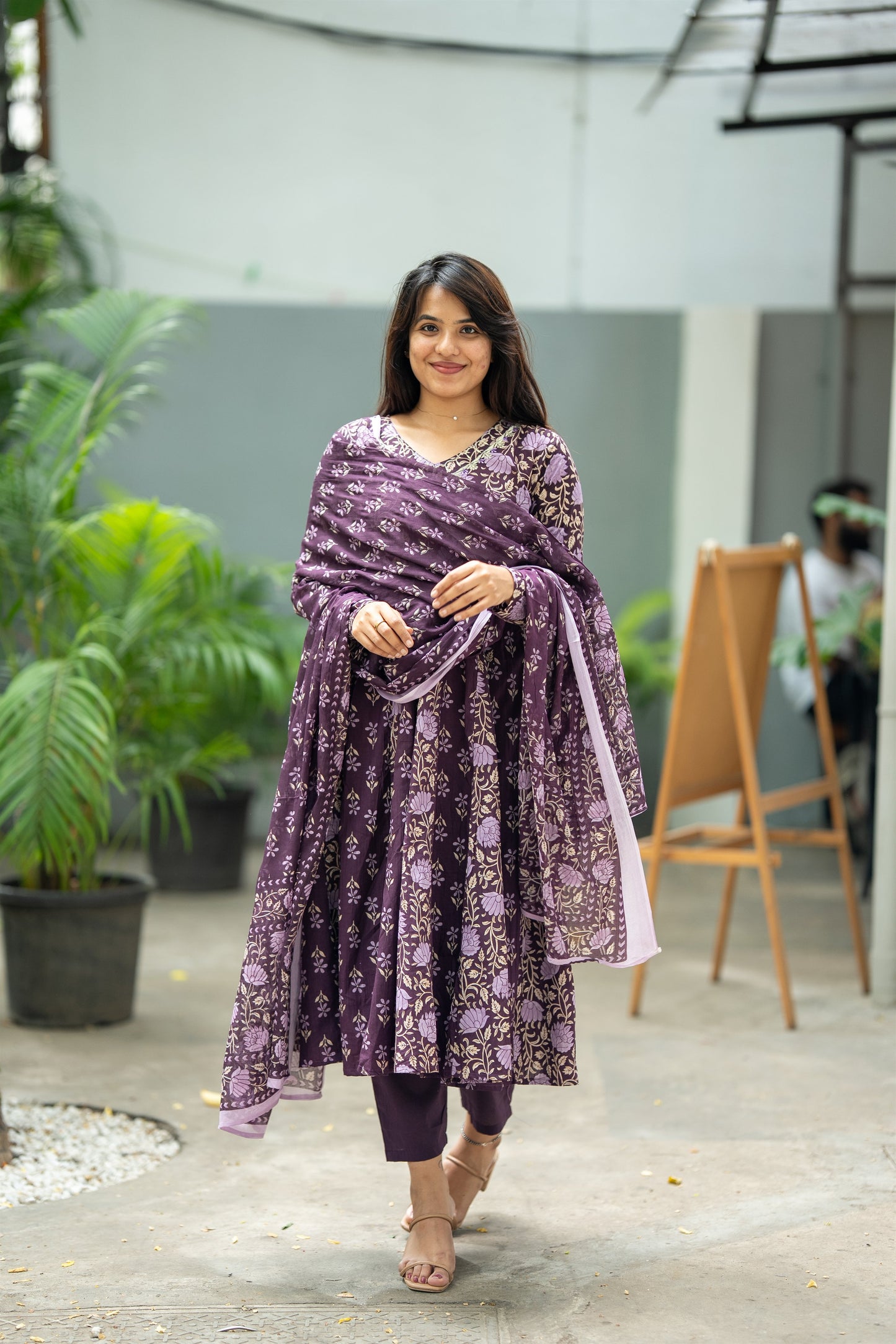 Murraya Cotton Anarkali Suit Set