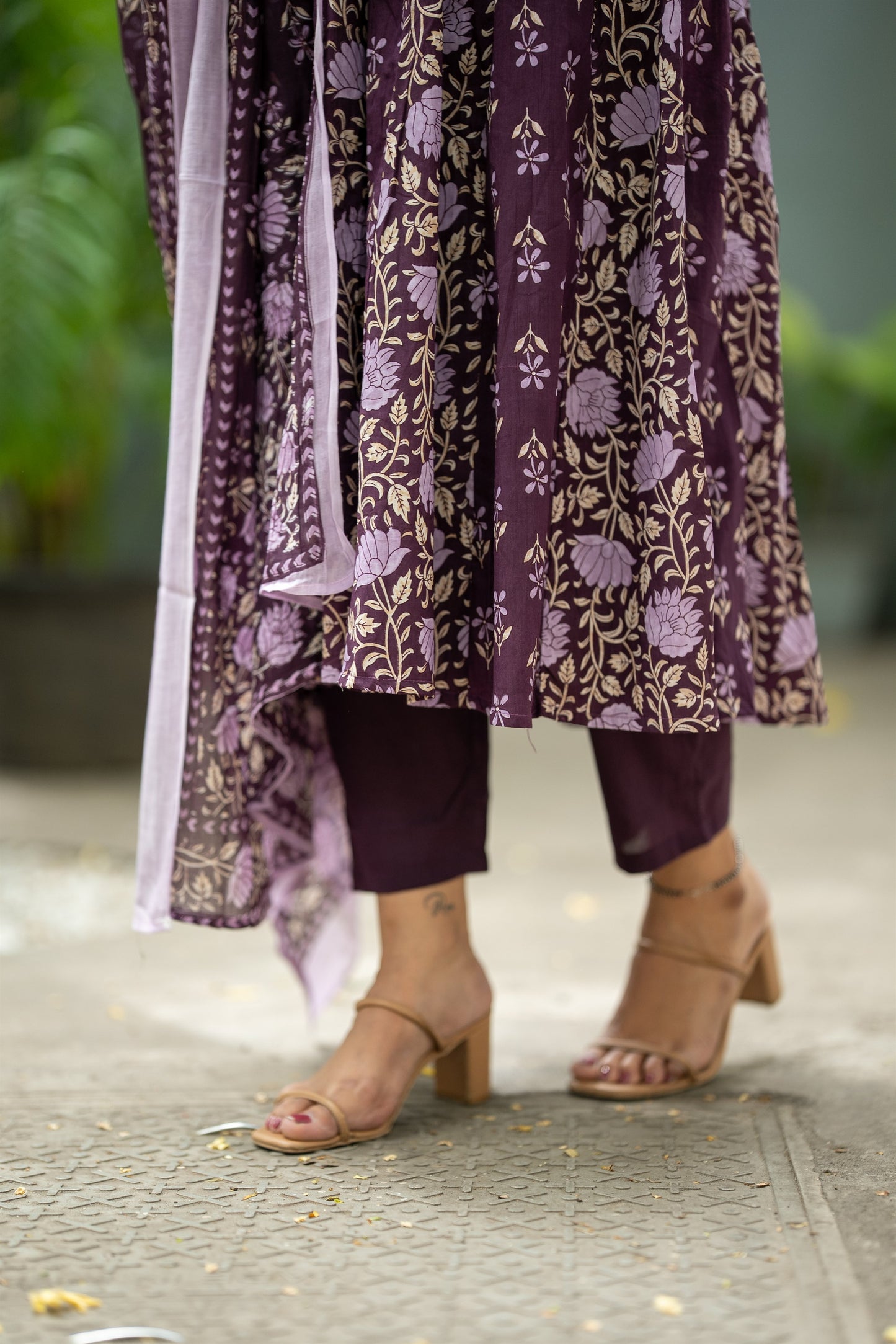 Murraya Cotton Anarkali Suit Set