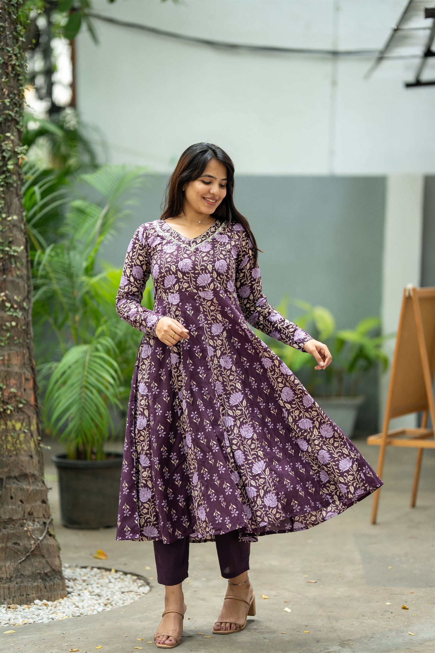 Murraya Cotton Anarkali Suit Set