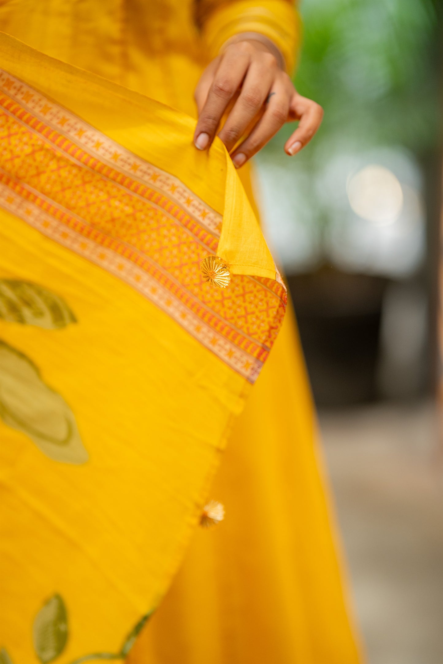 Aafreen Yellow A-Line Cotton Suit Set