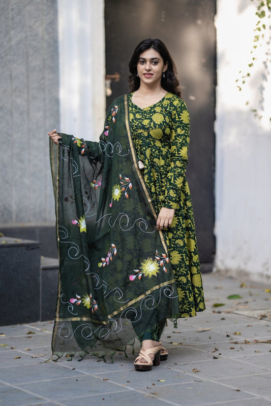 Vanaja Cotton Anarkali Suit Set