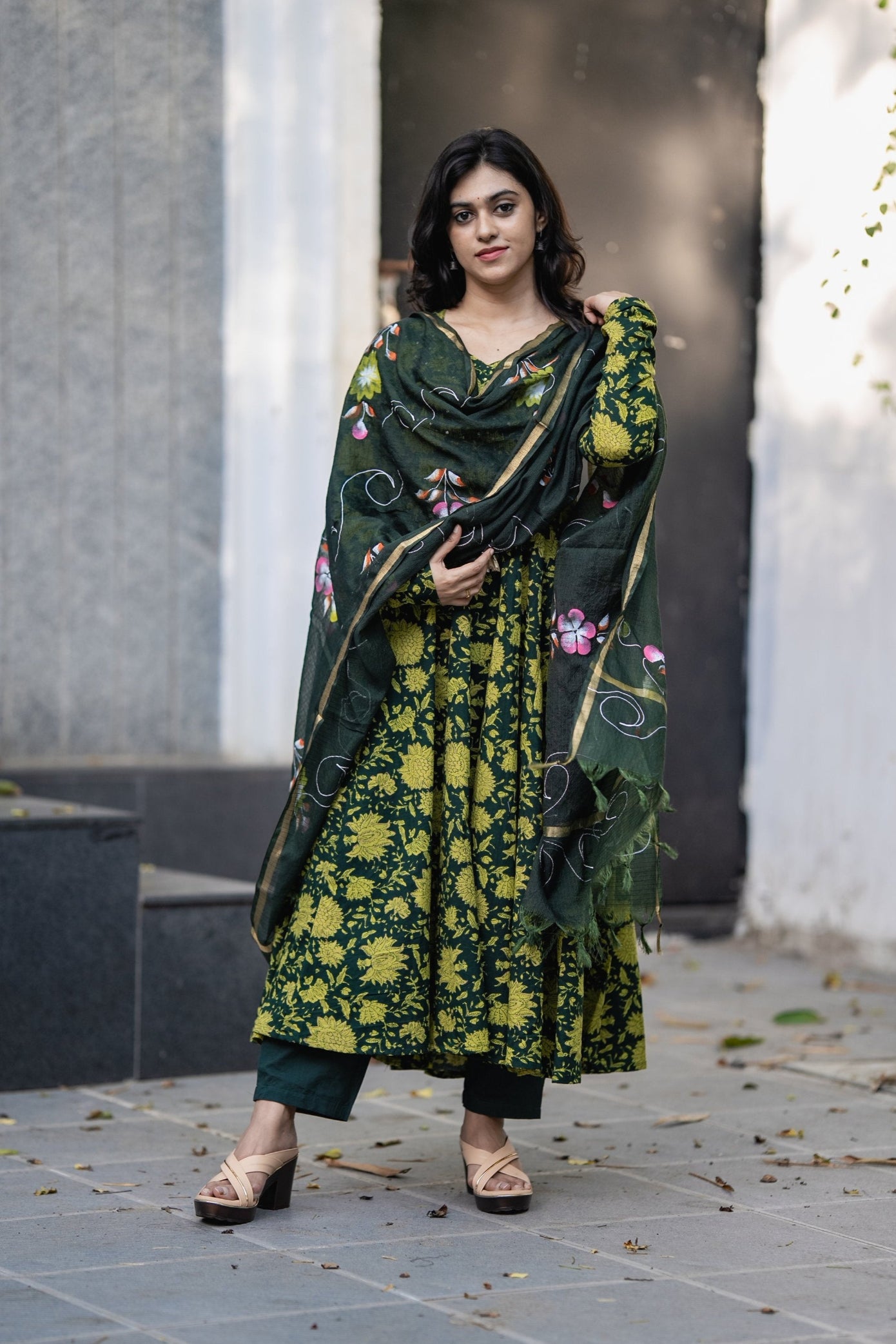 Vanaja Cotton Anarkali Suit Set