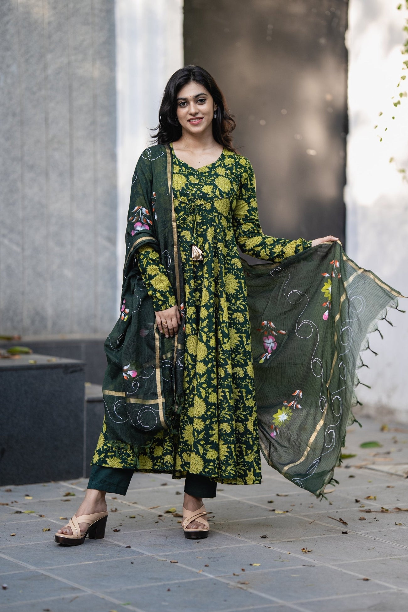 Vanaja Cotton Anarkali Suit Set