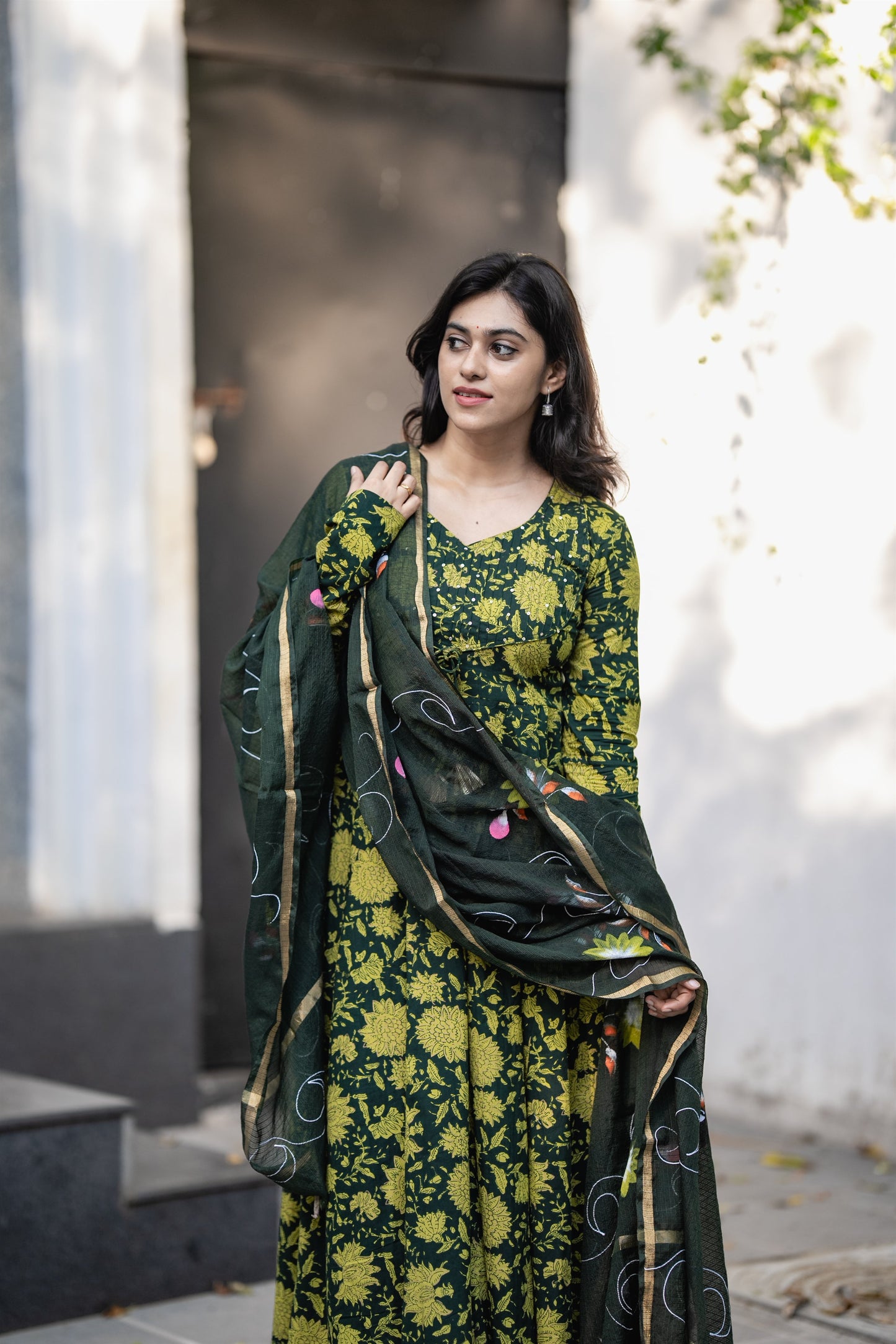 Vanaja Cotton Anarkali Suit Set
