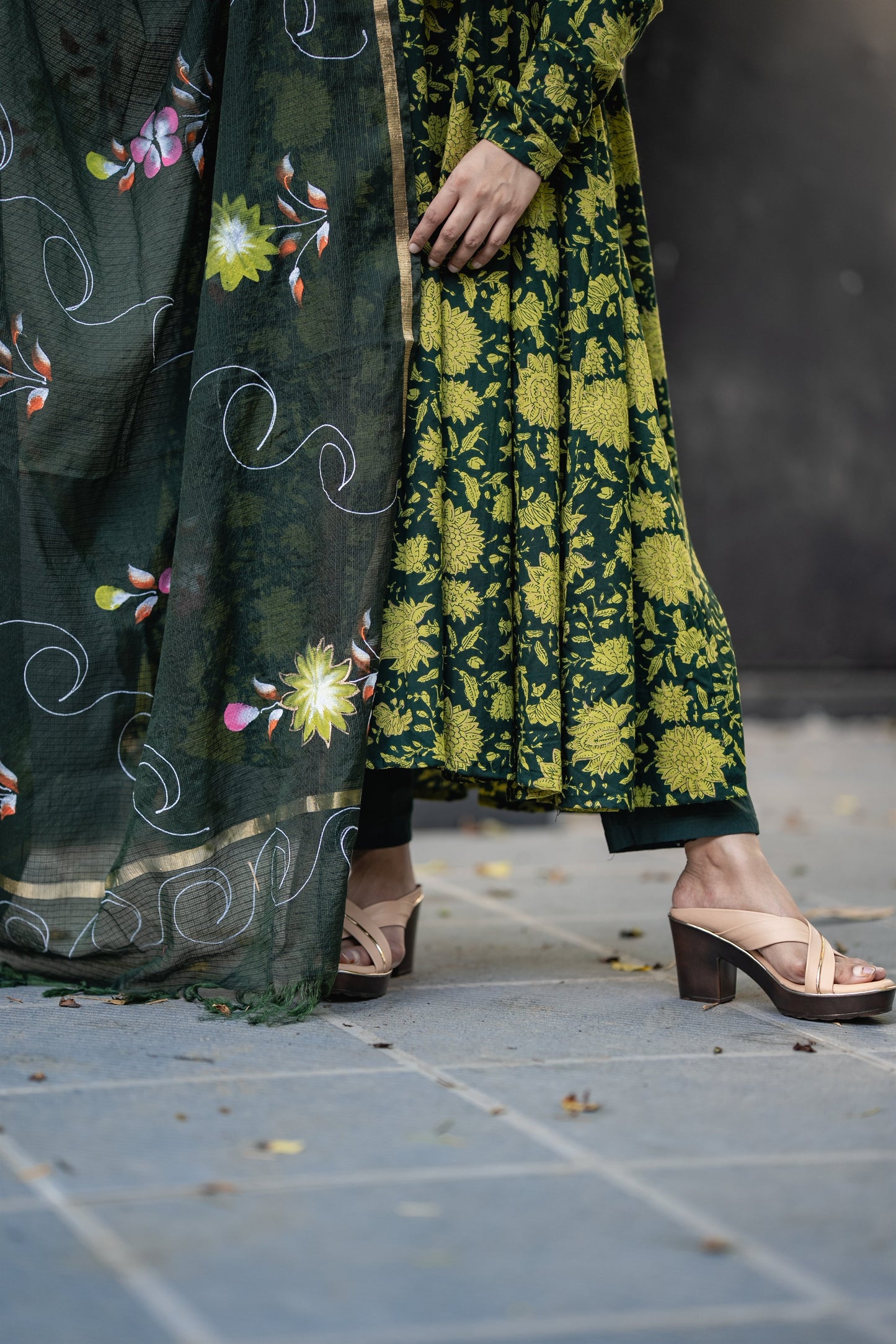 Vanaja Cotton Anarkali Suit Set