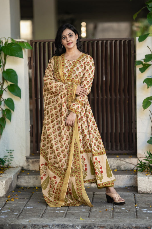 Gauhar Cotton Anarkali Suit Set