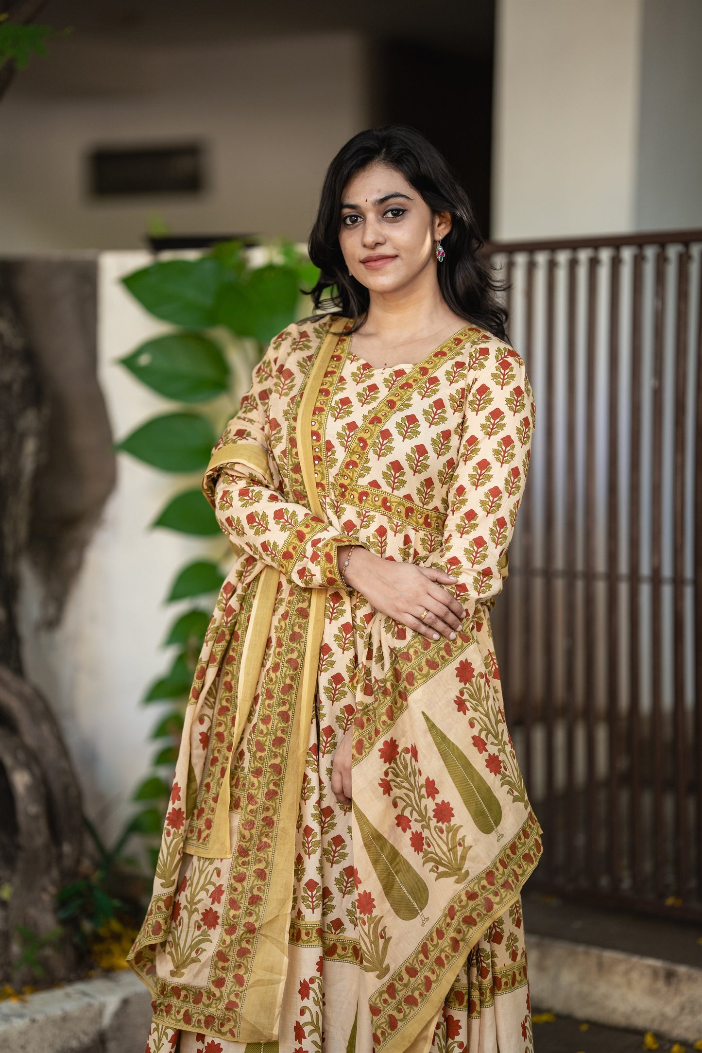Gauhar Cotton Anarkali Suit Set
