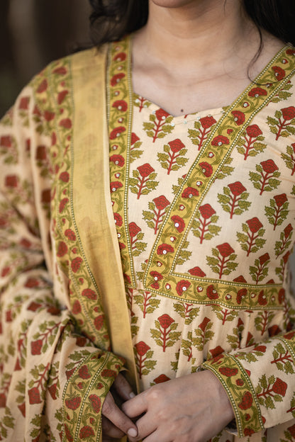 Gauhar Cotton Anarkali Suit Set