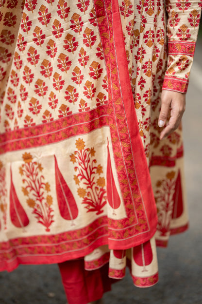 Gulzaar Cotton Anarkali Suit Set