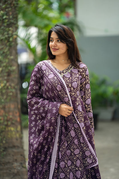 Murraya Cotton Anarkali Suit Set