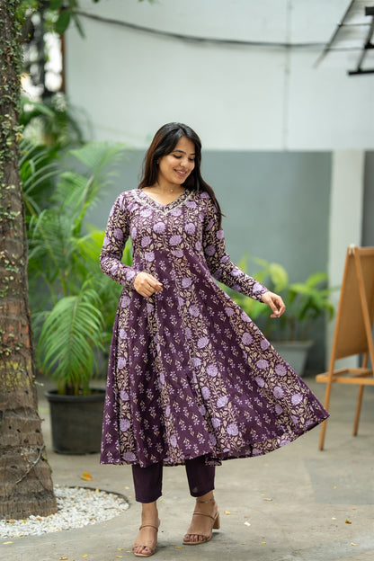 Murraya Cotton Anarkali Suit Set
