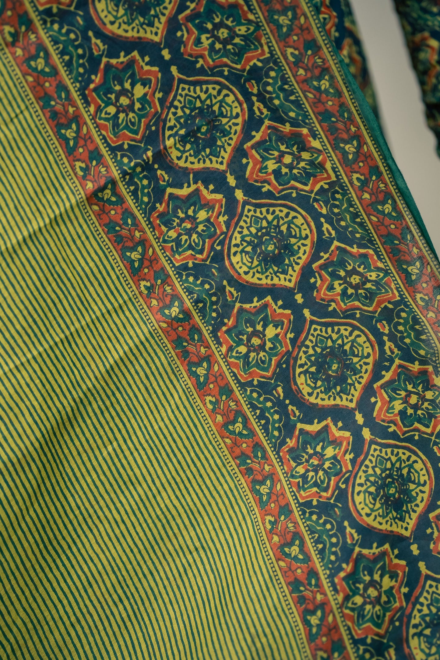 Falak Ajrakh Print Cotton Anarkali Suit Set