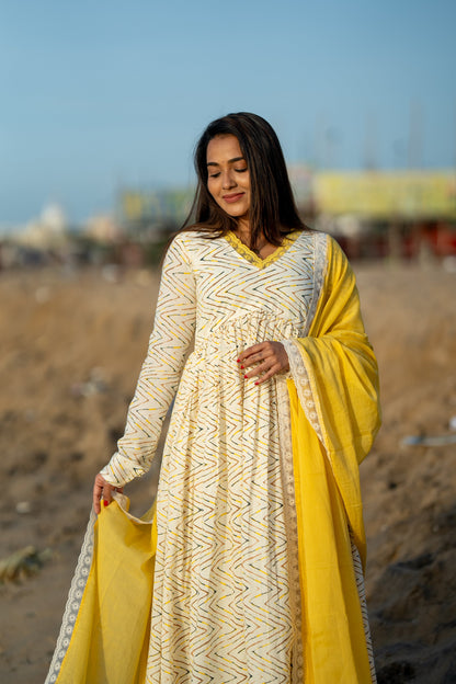 Ashnoor Cotton Alia Anarkali Suit Set