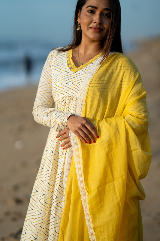 Ashnoor Cotton Alia Anarkali Suit Set
