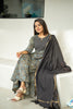 Siyahi Ajrakh Print Cotton Anarkali Suit Set