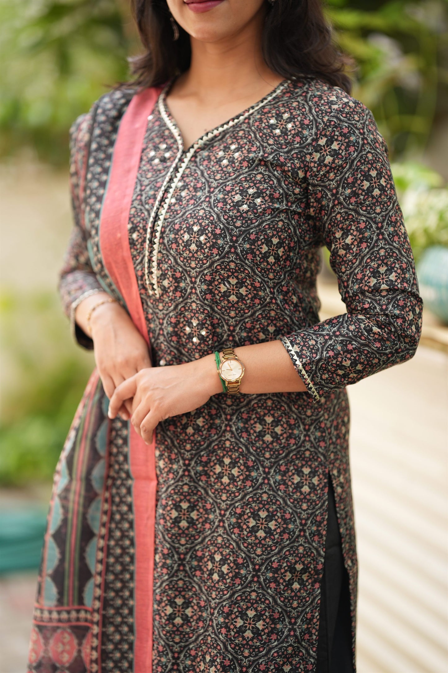 Ada Chanderi Printed Suit Set