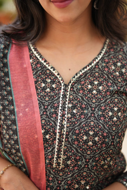Ada Chanderi Printed Suit Set
