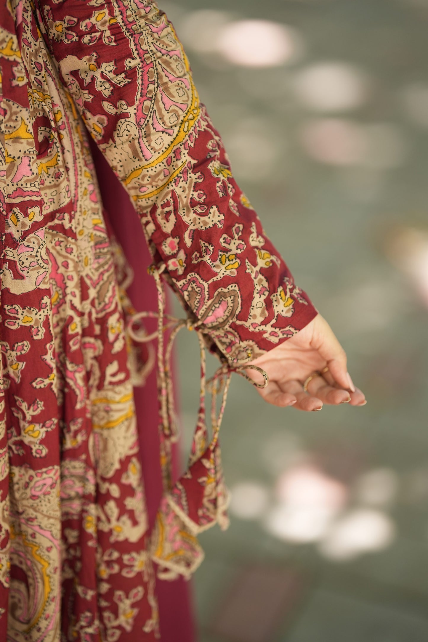 Saanjh Printed Cotton Anarkali Suit Set