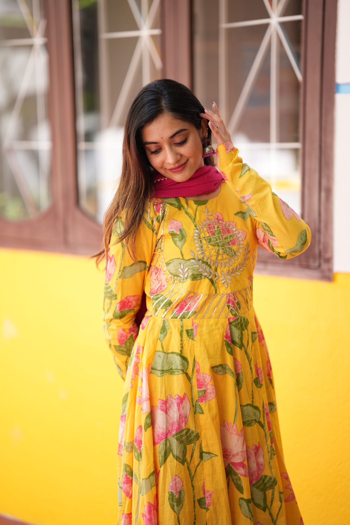 Rangrez Yellow Anarkali Suit Set