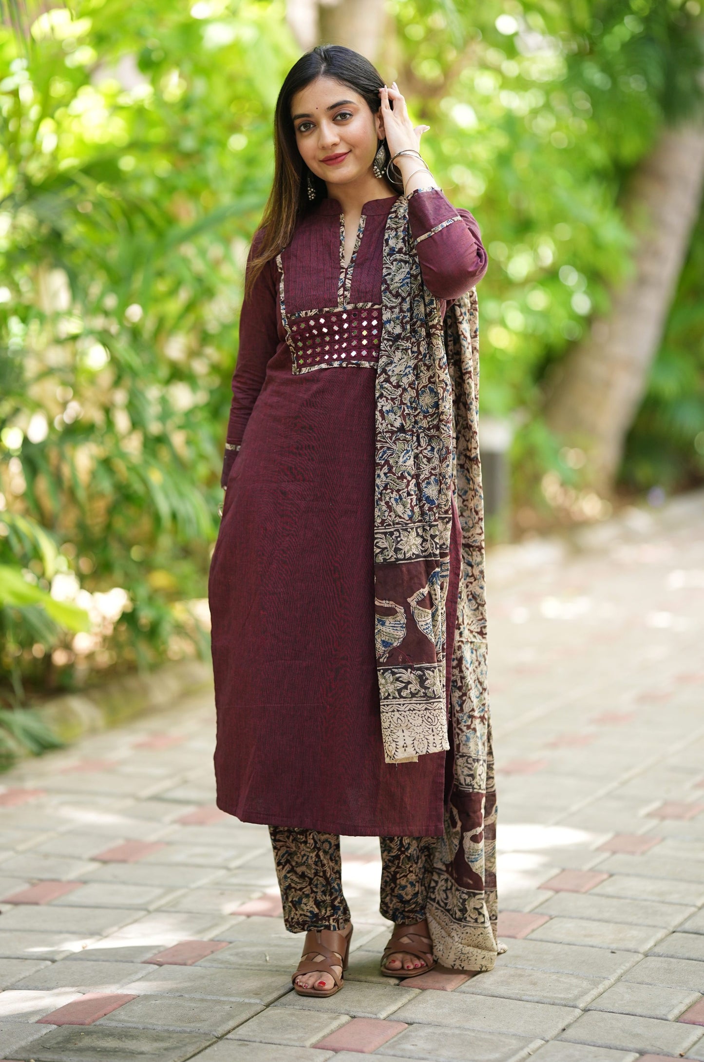 Maahi Kalamkari Cotton Suit Set