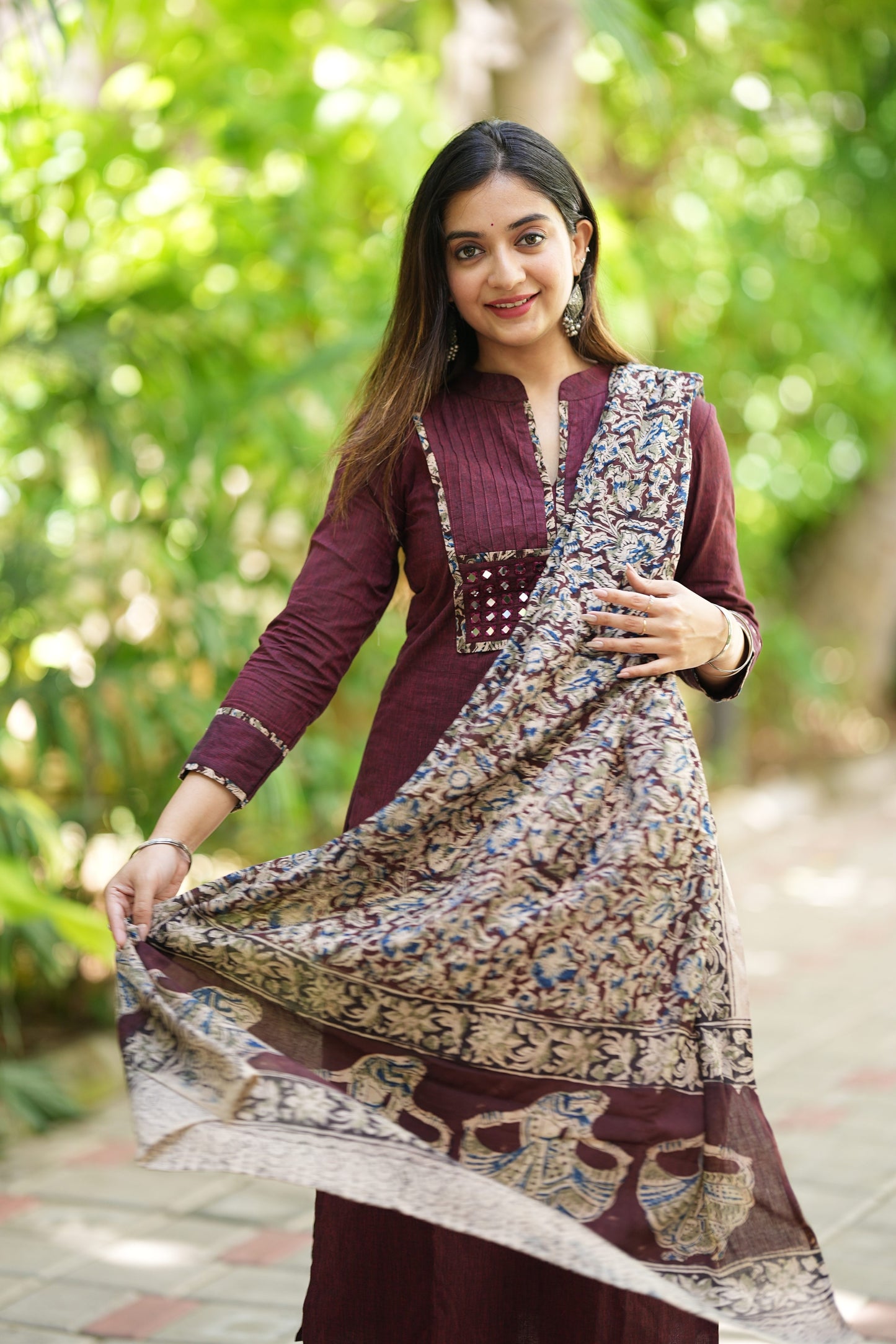 Maahi Kalamkari Cotton Suit Set